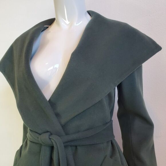 The Limited Green Wool Wrap Coat - Picture 8 of 12